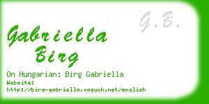 gabriella birg business card